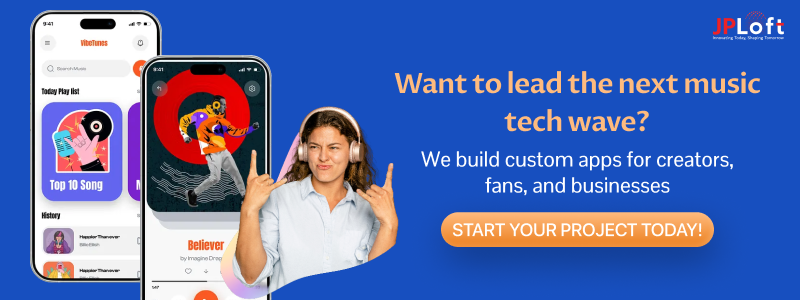 Create a music App CTA